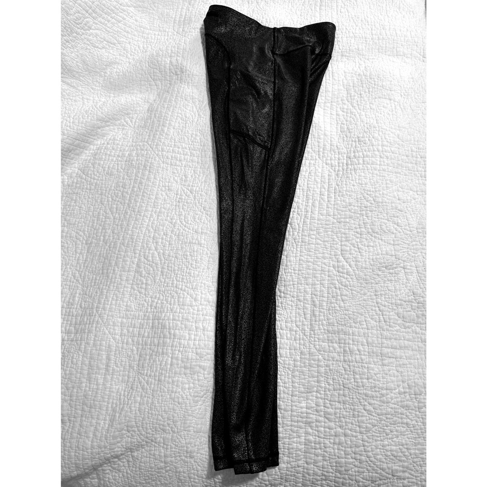 Lululemon Speed Up Tight 28 Foil Black Silver Metallic Leggings Size 4 Sparkle - Picture 6 of 7